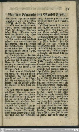 Von dem Lehramte und Wandel Christi