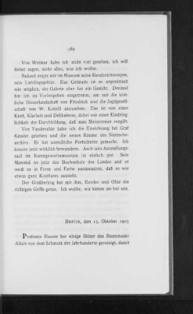 Berlin, den 13. Oktober 1903