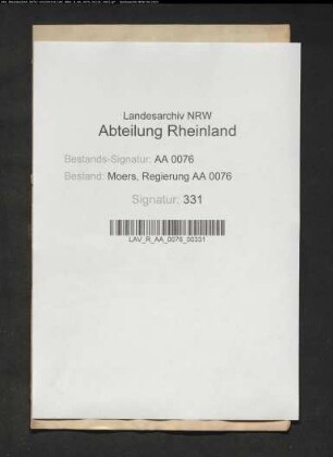 Armenrechnungen zu Baerl