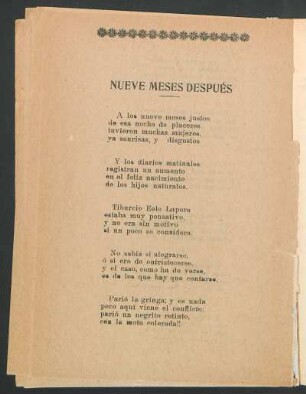 Nueve meses después