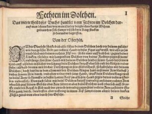 Fechten im Dolchen.