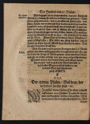 VIII. Der cxxviii. Psalm ...