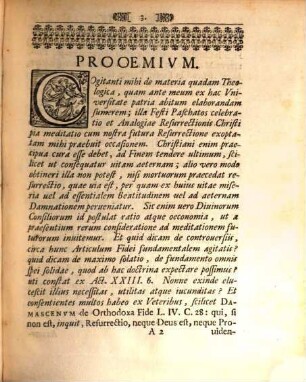 Disquisitionem exegeticam ex epist. ad Rom. VIII. v. II. de beata mortuorum resuscitatione