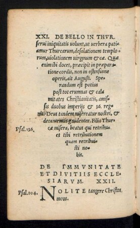 De Immunitate Et Divitiis Ecclesiarum. XXII.