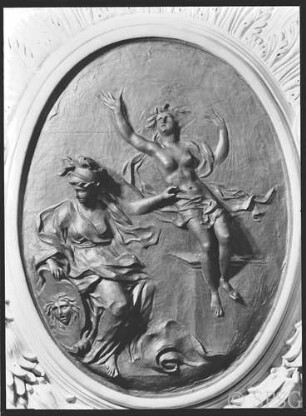 Berlin, Berlin, Elisabethwohnung, Rotes Empfangszimmer, Relief von Andreas Schlüter.