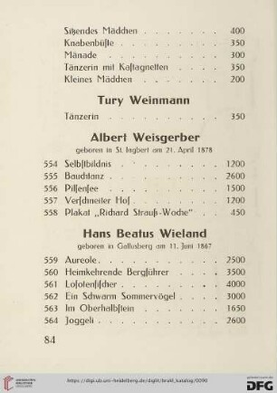 Hans Beatus Wieland (Nr.559-564)