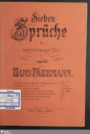 3: Bittet, so wird euch gegeben : op. 45,III