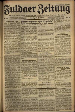 Ausgabe vom Samstag, den 25. Juni 1932.