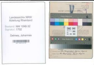Entnazifizierung Johannes Delmes , geb. 12.10.1896 (Beamter)
