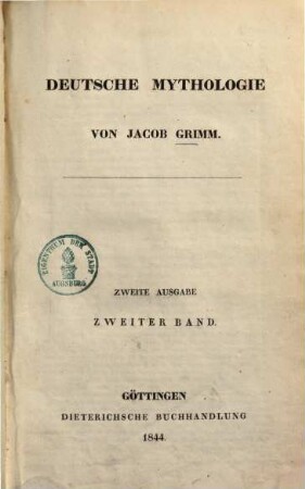 Deutsche Mythologie, 2