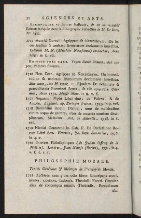 72-105, Philosophie Morale