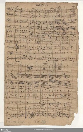 Sanctus - Mus.3019-D-501 - Mus.3019-D-501a : Coro, orch, bc