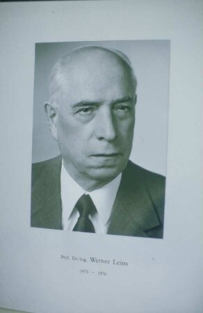 Abteilungsleiter Straßenbau, Prof. Dr.-Ing. Werner Leins