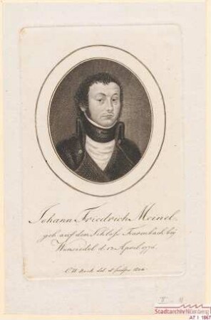 Johann Friedrich Meinel; geb. 13. April 1776