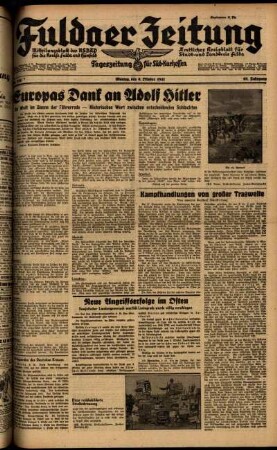 Ausgabe vom Montag, den 06. Oktober 1941.