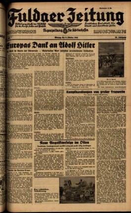 Ausgabe vom Montag, den 06. Oktober 1941.