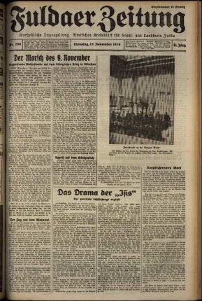 Erste Ausgabe vom Dienstag, den 10. November 1936.