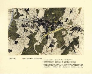 Städtebaulicher Ausbau Karlsruhe. Stadtplan