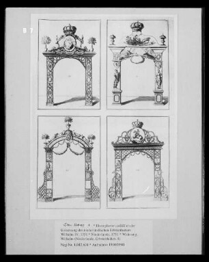 Ehrenpforten anläßlich der Einsetzung des niederländischen Erbstatthalters Wilhelm IV. 1751