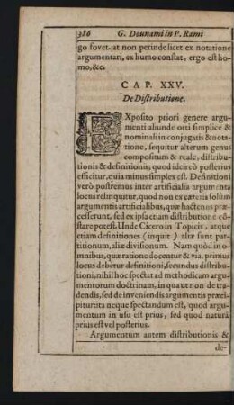 Cap. XXV. De Distributione.
