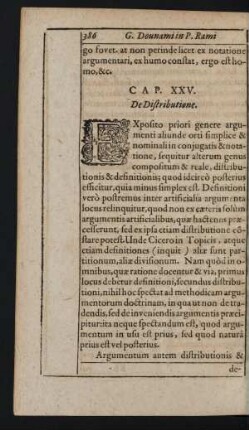 Cap. XXV. De Distributione.