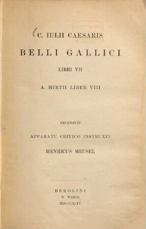 Belli Gallici : Liber VII