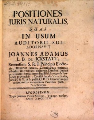 Positiones iuris naturalis