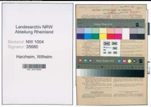 Entnazifizierung Wilhelm Harzheim , geb. 13.06.1906 (Verkaeufer)