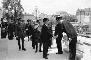 Bukarest: Begrüßung Ministerpräsident Mihail Antonescu