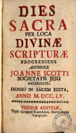 Dies Sacra Per Loca Divinae Scripturae Progrediens