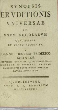 Synopsis Eruditionis Universae