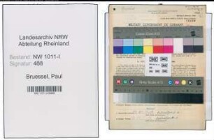 Entnazifizierung Paul Bruessel , geb. 06.07.1898 (Kassierer)