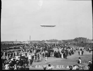 Frankfurt am Main, Ankunft des Zeppelins Z. II., 1909