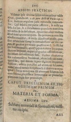 Caput Trigesimum Et Trigesimum Primum De Materia Et Forma.