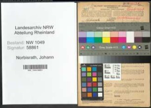 Entnazifizierung Johann Norbisrath , geb. 22.02.1878 (Lehrer)