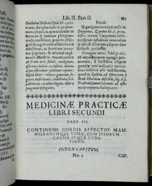 Pars III. Continens Cordis Affectus Mammillarumque Vitia, Cum Ipsorum Causis Atque Curatione.