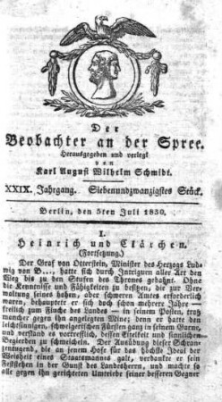 27. Stueck, 5. Juli 1830