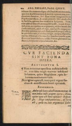 Cur Facienda Sint Bona Opera.