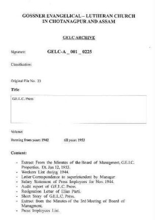 G.E.L.C. Press