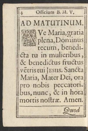 Ad Matutinum