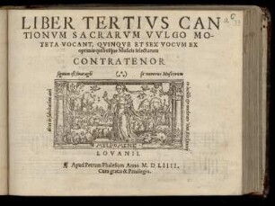 Liber tertius cantionum sacrarum ... quinque et sex vocum. Contratenor