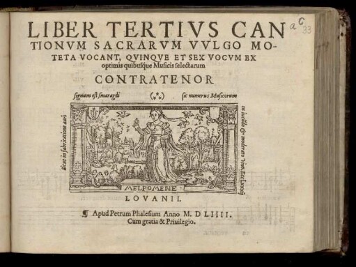 Liber tertius cantionum sacrarum ... quinque et sex vocum. Contratenor
