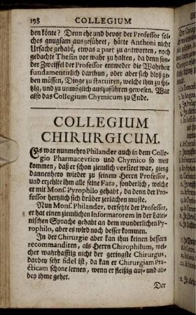 Collegium Chirurgicum.