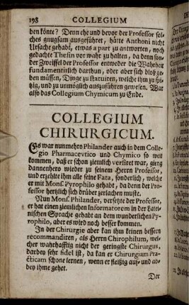 Collegium Chirurgicum.