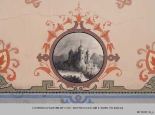 Tondi mit Landschaftsdarstellungen : Orientalischer Palast