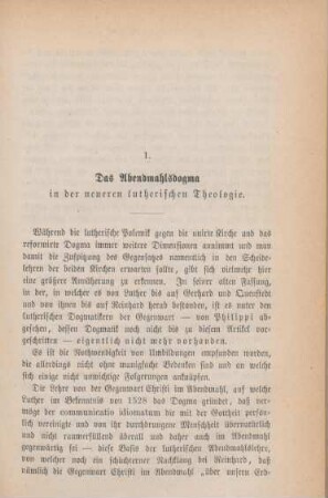 121-129 Das Abendmahlsdogma in der neueren lutherischen Theologie