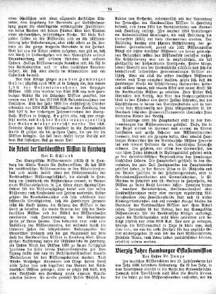 Die Arbeit der Norddeutschen Mission in Hamburg