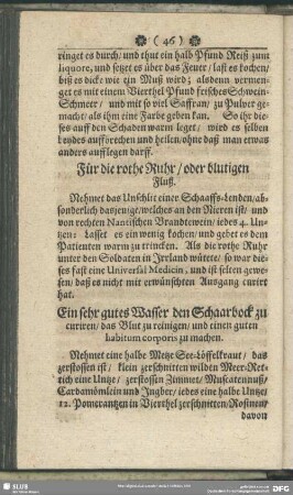 Für die rothe Ruhr, oder blutigen Fluß