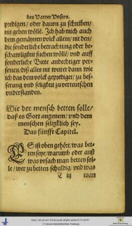 Das fünfft Capitel