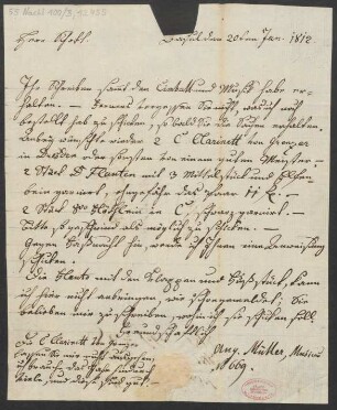 Brief an B. Schott's Söhne : 20.06.1812